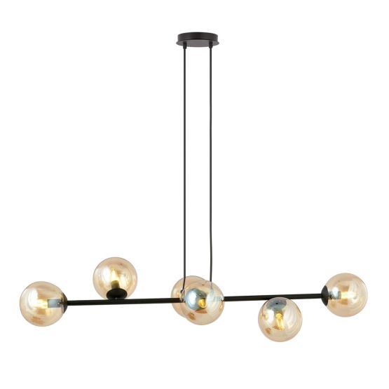 Lampa wisząca ROSSI nowoczesna czarna E14 10W LED