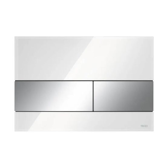Przycisk Spłukujący Square Chrom/Szkło Białe 9240802 Tece