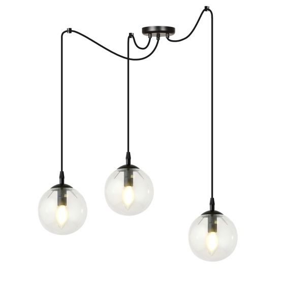 Lampa wisząca GIGI nowoczesna czarna E14 10W LED