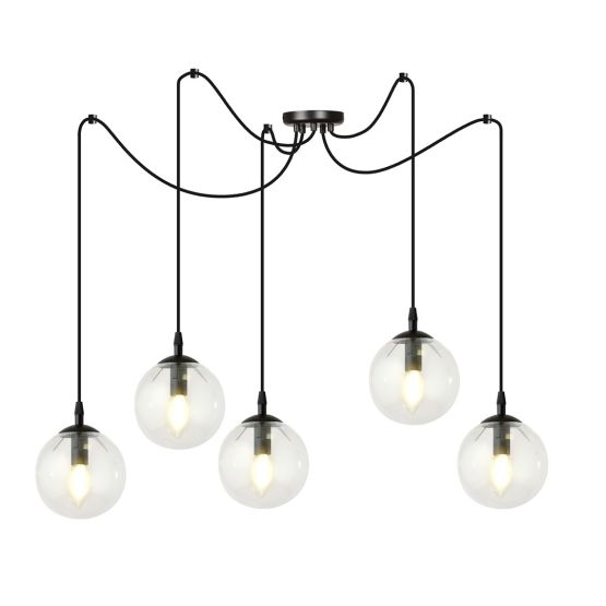 Lampa wisząca GIGI nowoczesna czarna E14 10W LED