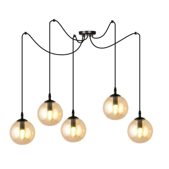 Lampa wisząca GIGI nowoczesna czarna E14 10W LED