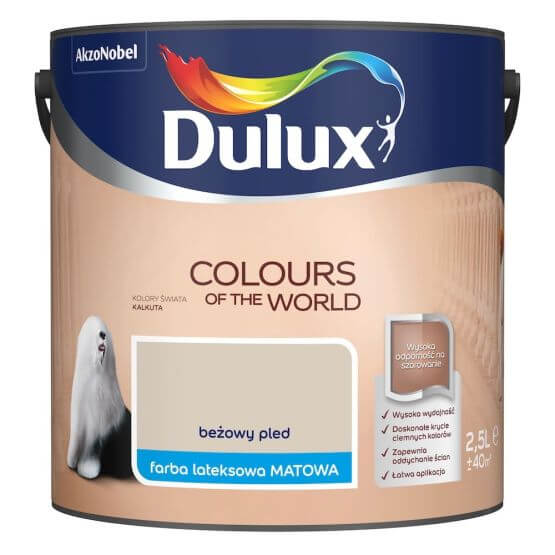 Farba Kolory Świata Beżowy Pled 2.5L Dulux