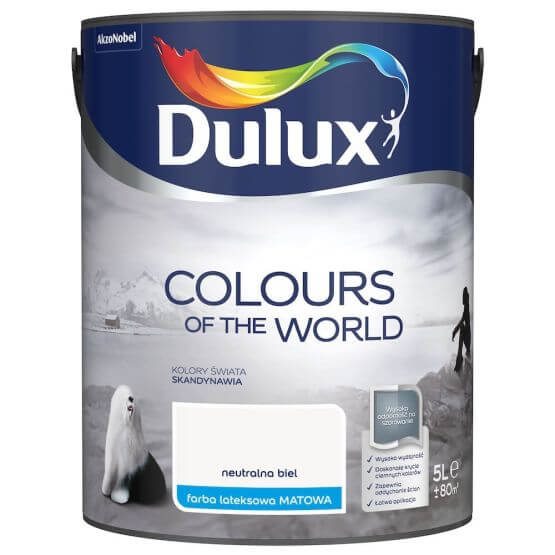 Farba Kolory Świata Neutralna Biel 5L  Dulux
