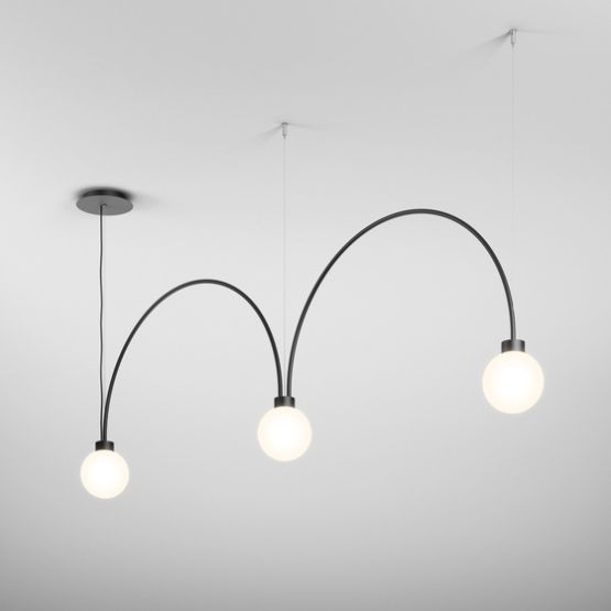 Lampa Wisząca Flying Ball ARC WP x3 Led Czarny 59866-L940-D0-00-12 Aqform