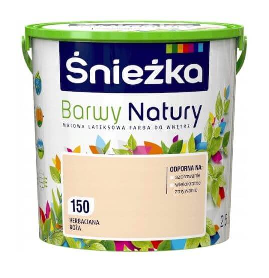 Farba Lateksowa Barwy Natury Herbaciana Róża 2,5L Śnieżka