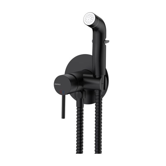 Bateria Bidetowa Podtynkowa Z Wężem I Słuchawką Typu Bidetka Ultimate Czarny ABUL4113B1 Avapax