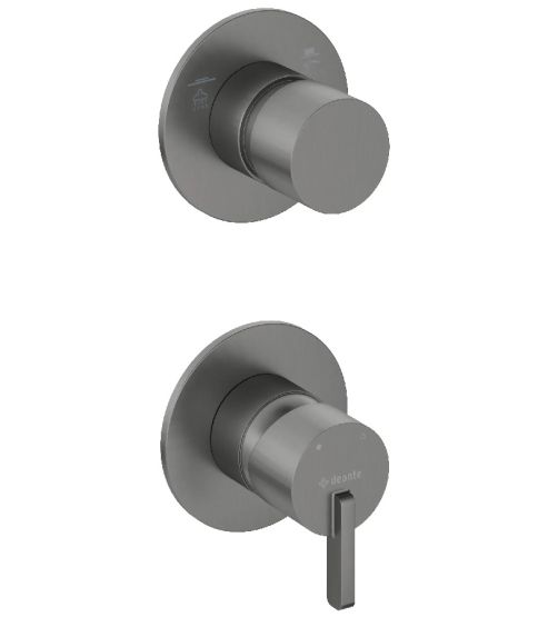 Bateria Prysznicowa Pionowa Z Przełącznikiem Natrysku Silia Titanium BQS_D44P Deante