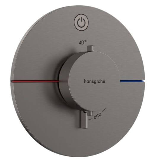 Bateria Prysznicowa Showerselect Comfort S 15553340 Czarny Chrom Szczotkowany Hansgrohe