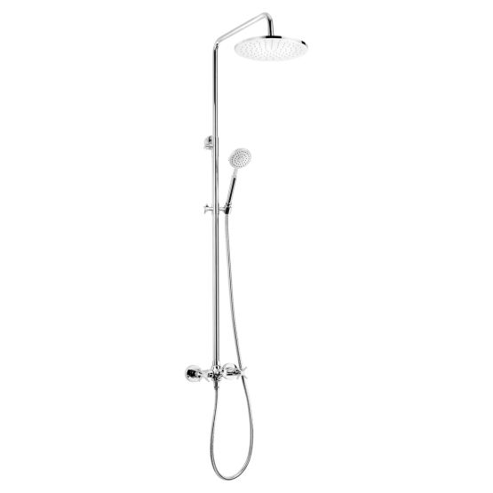 Bateria Prysznicowa Z Deszczownicą I Zestawem Prysznicowym Temisto Chrom NAC_04QT Deante