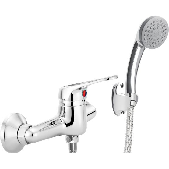 Bateria Prysznicowa Z Zestawem Prysznicowym Lobo Chrom BYU_041M Deante
