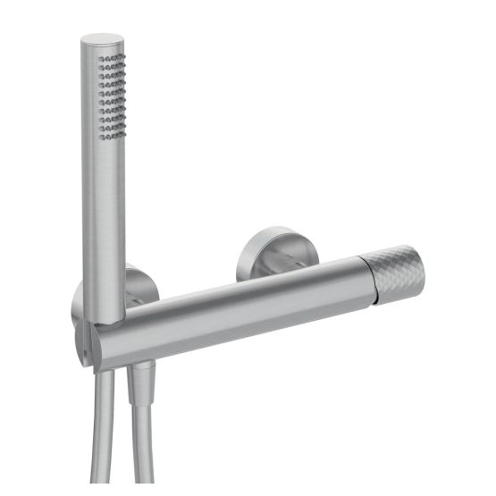 Bateria Prysznicowa Z Zestawem Prysznicowym Silia Hexa Stal Szczotkowana BHS_F41M Deante