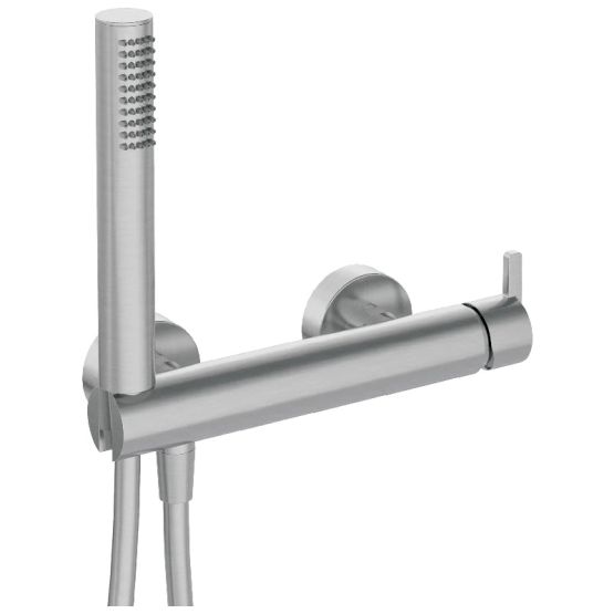 Bateria Prysznicowa Z Zestawem Prysznicowym Silia Stal Szczotkowana BQS_F41M Deante