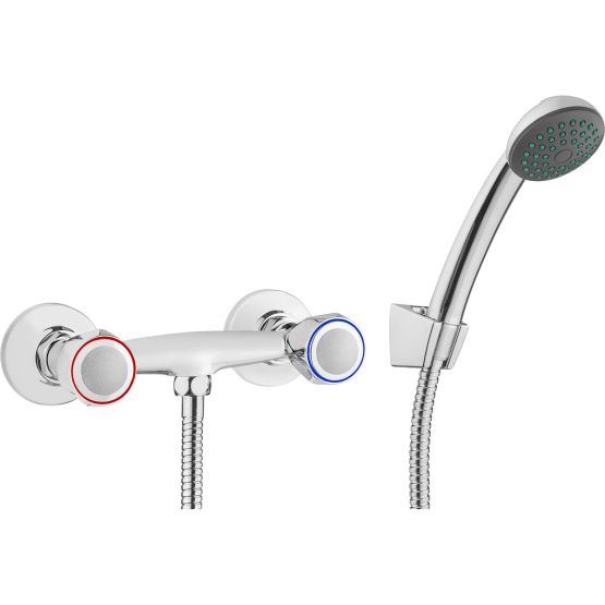Bateria Prysznicowa Z Zestawem Prysznicowym Teno Chrom BON_041D Deante