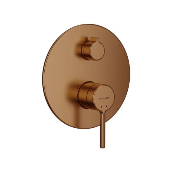 Bateria Prysznicowo-Wannowa Podtynkowa 2 Funkcyjna PI Miedziany Szczotkowany AREX.1245CB Excellent