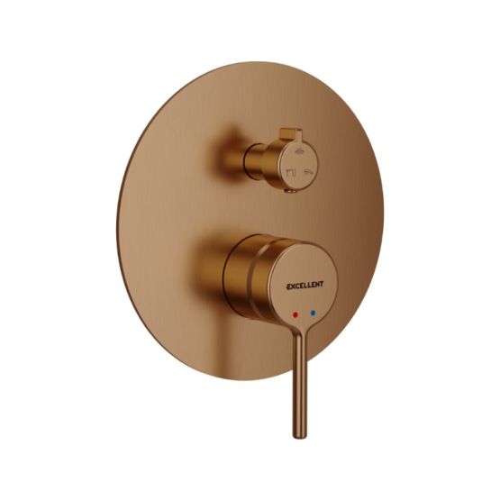 Bateria Prysznicowo-Wannowa Podtynkowa 3 Funkcyjna PI Miedziany Szczotkowany AREX.1247CB Excellent