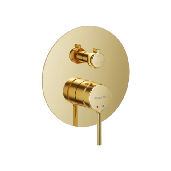 Bateria Prysznicowo-Wannowa Podtynkowa 3 Funkcyjna PI Złoty Połysk AREX.1247GL Excellent