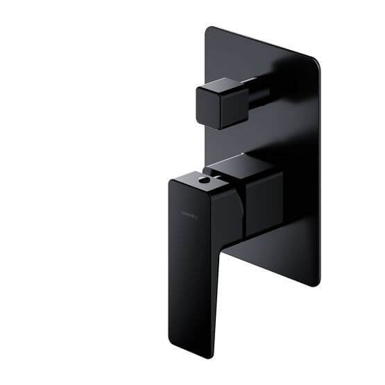 Bateria Prysznicowo-Wannowa Podtynkowa Parma Czarny PM7435BL Omnires