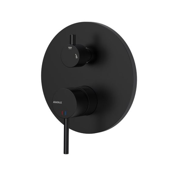 Bateria Prysznicowo Wannowa Podtynkowa Dwufunkcyjna Ultimate Czarny ABUL5213C1 Avapax