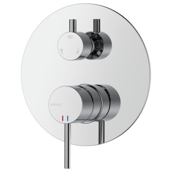 Bateria Prysznicowo Wannowa Podtynkowa Trzyfunkcyjna Ultimate Chrom ABUL5311C1 Avapax