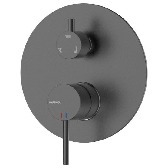 Bateria Prysznicowo Wannowa Podtynkowa Trzyfunkcyjna Ultimate Gun Metal ABUL5314C1 Avapax