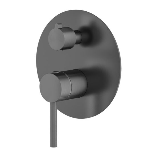 Bateria Prysznicowo-Wannowa Podtynkowa Z Boxem 2-Wyjściowym Fly Gun Metal 03042BN Emporia