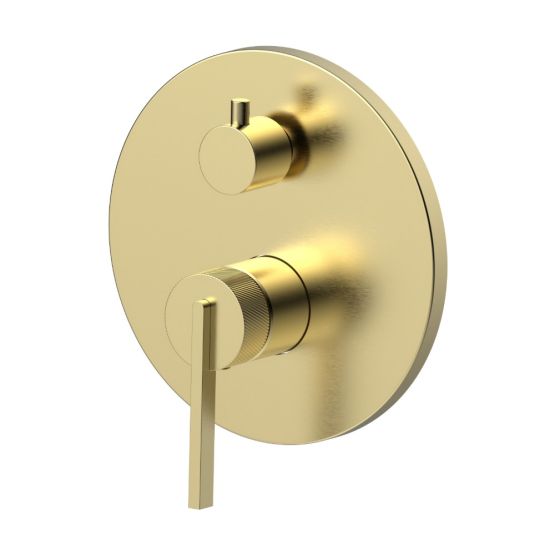 Bateria Prysznicowo-Wannowa Podtynkowa Z Boxem 3-Wyjściowym Ori Złoty Szczotkowany 08042GN Emporia