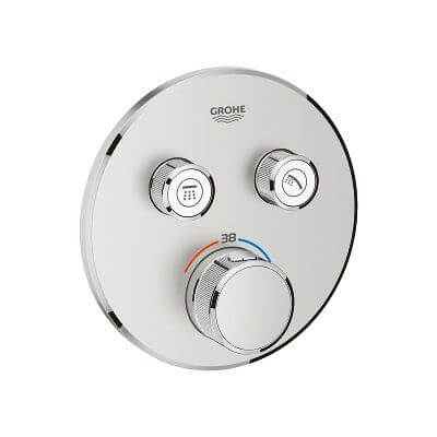 Bateria Termostatyczna Do Obsługi Dwóch Wyjść Wody Grohtherm SmartControl Stal Nierdzewna 29119DC0 Grohe