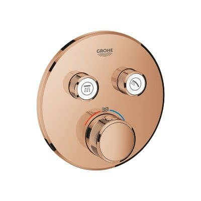 Bateria Termostatyczna Do Obsługi Dwóch Wyjść Wody Grohtherm SmartControl Warm Sunset 29119DA0 Grohe