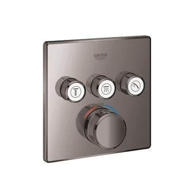 Bateria Termostatyczna Do Obsługi Trzech Wyjść Wody Grohtherm SmartControl Hard Graphite 29126A00 Grohe