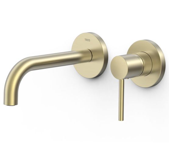 Bateria Umywalkowa Podtynkowa Study Złoty Cava 26230021CA Tres