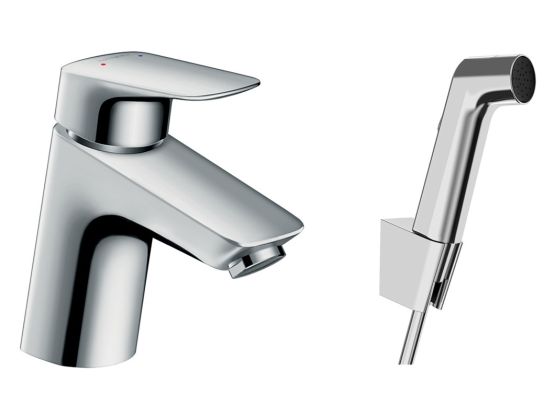 Bateria Umywalkowa Z Główką Bidette I Wężem Bez Kompletu Odpływowego Logis Chrom 71290000 Hansgrohe