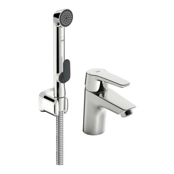 Bateria Umywalkowa Z Rączką Natrysku Bidetta Saga Chrom 3912F Oras