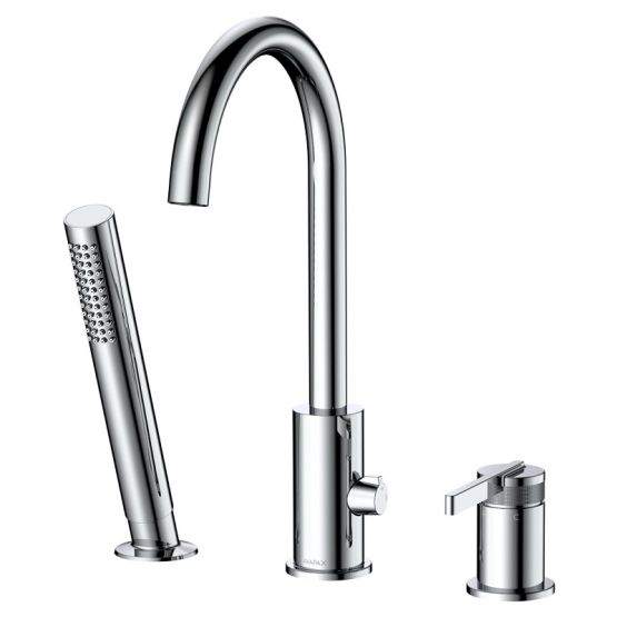 Bateria Wannowa 3-Otworowa Aurevo Chrom ABAU231121 Avapax