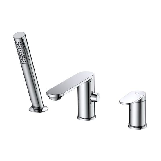 Bateria Wannowa 3-Otworowa Lunepo Chrom ABLU231121 Avapax