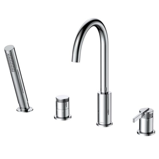 Bateria Wannowa 4-Otworowa Aurevo Chrom ABAU241121 Avapax