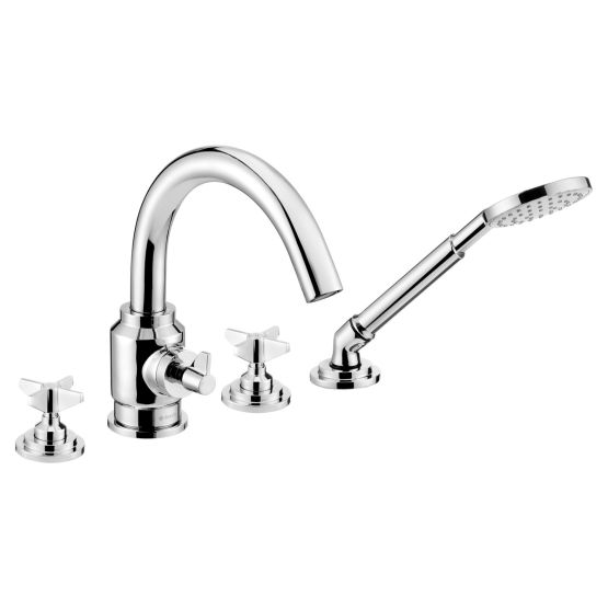 Bateria Wannowa 4-otworowa Z Zestawem Prysznicowym Temisto Chrom BQT_014D Deante