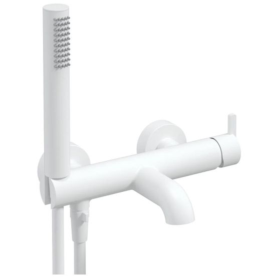 Bateria Wannowa Z Kompletem Prysznicowym Silia Bianco BQS_A11M Deante