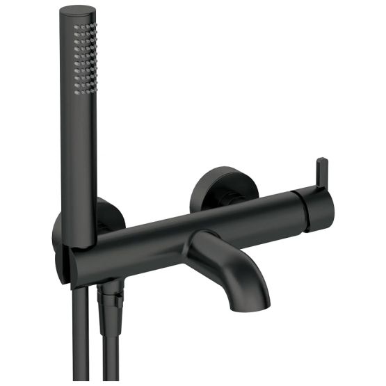 Bateria Wannowa Z Kompletem Prysznicowym Silia Nero BQS_N11M Deante