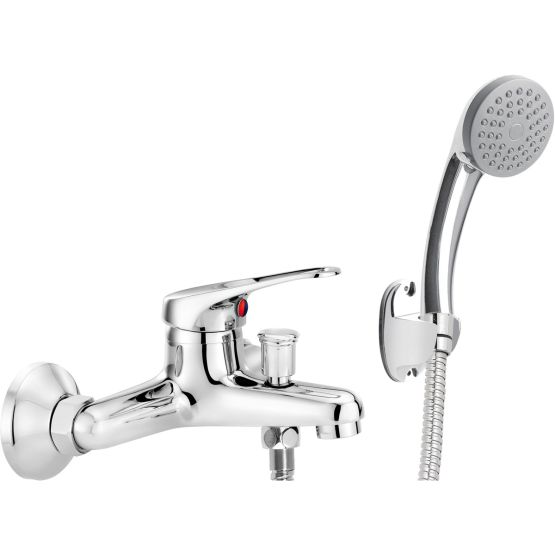 Bateria Wannowa Z Zestawem Prysznicowym Lobo Chrom BYU_011M Deante
