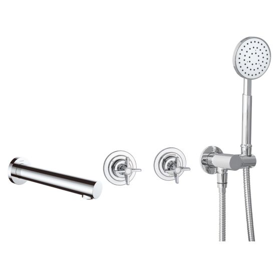 Bateria Wannowa Z Zestawem Prysznicowym Temisto Chrom BQT_018P Deante
