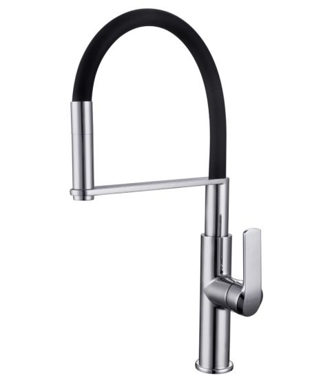 Bateria Zlewozmywakowa Z Elastycznym Ramieniem Magnus Chrom/Czarny 10516110 Kielle
