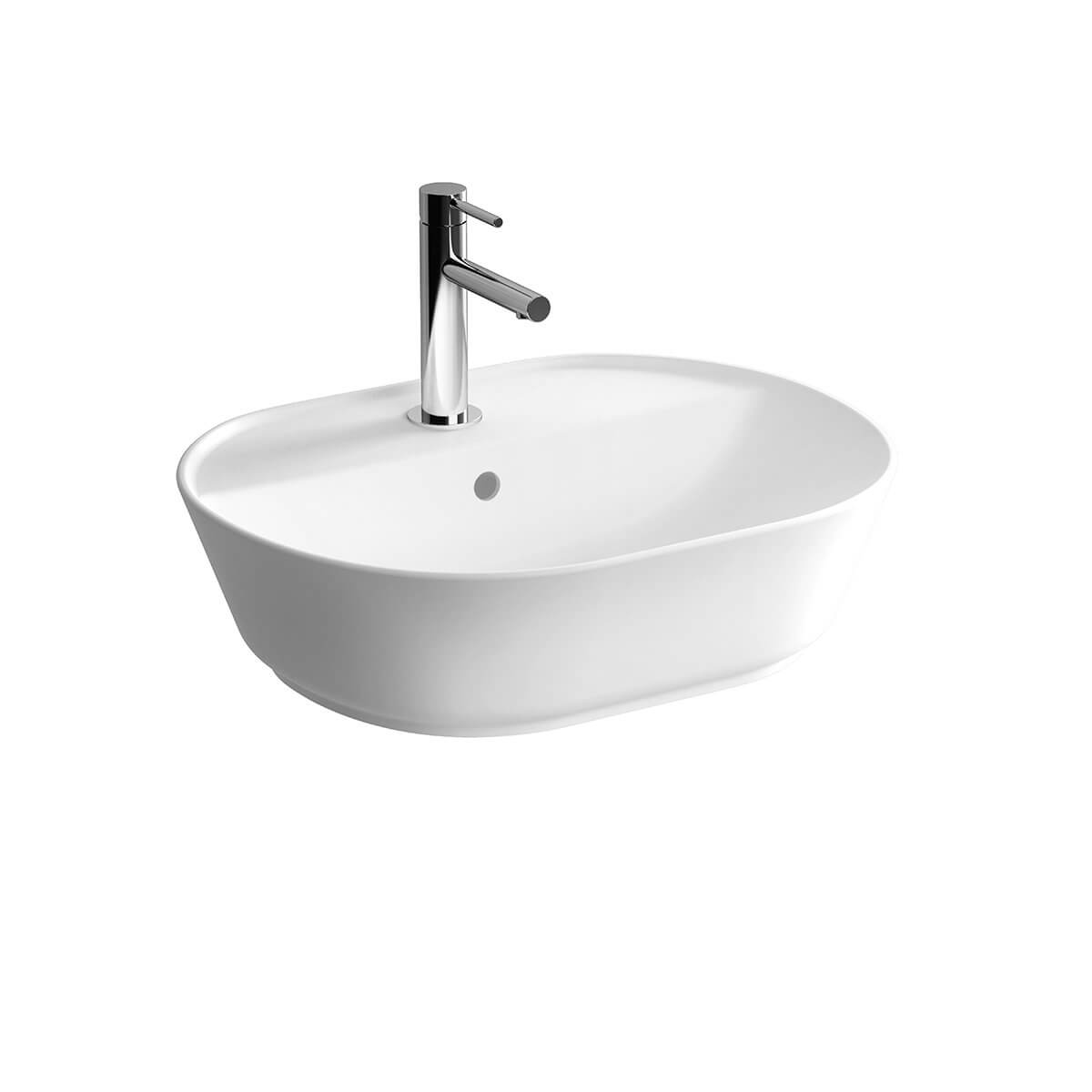 Umywalka Geo Oval z Otworem Nablatowa 7428B003-0041 55 Vitra