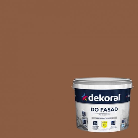 Farba Akrylowa Do Fasad Polinit Brąz Kawowy 5L Dekoral