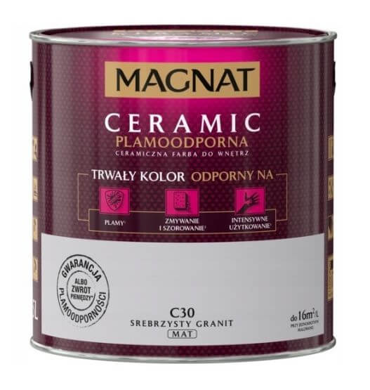 Farba Ceramiczna Magnat Ceramic C30 Srebrzysty Granit 2,5l