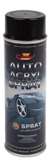 Spray Auto Acryl Czarny Połysk 500 ml Champion