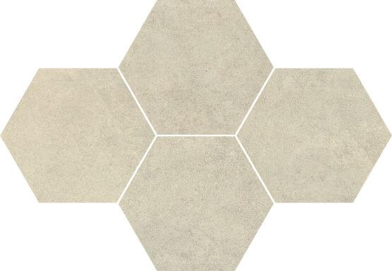 Mozaika Qubus Soft Grey Heksagon 28,3x40,8 Ceramica Limone