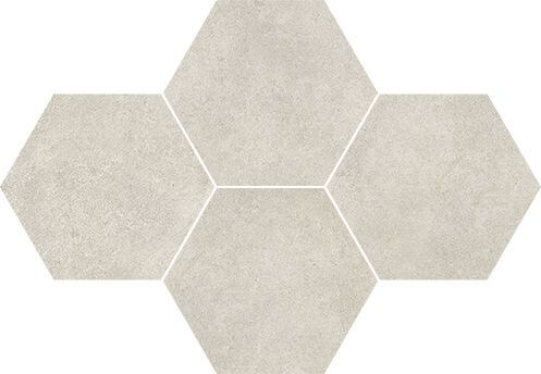 Mozaika Qubus White Heksagon 28,3x40,8 Ceramica Limone