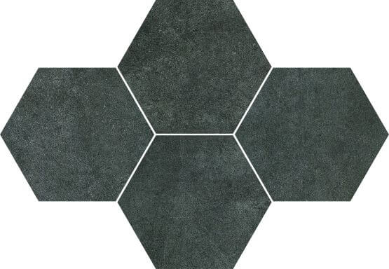 Mozaika Qubus Antracite Heksagon 33x33 Ceramica Limone