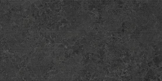Dekor Limestone Belgium Black Ribbed Mat 60x120x0,85 Piemme