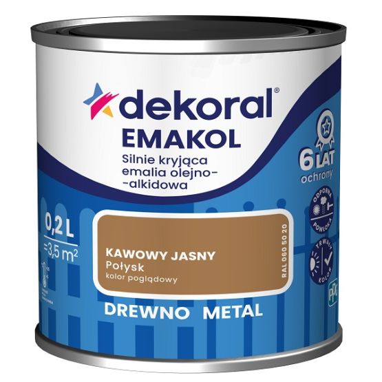 Emalia Olejno-Alkidowa Emakol Strong Kawowy Jasny 0,2L Dekoral